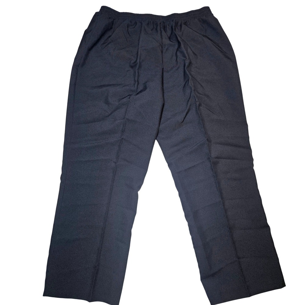 Allison Daley II Charcoal Grey Elastic Waist Straight Leg Pants Plus Size 18W